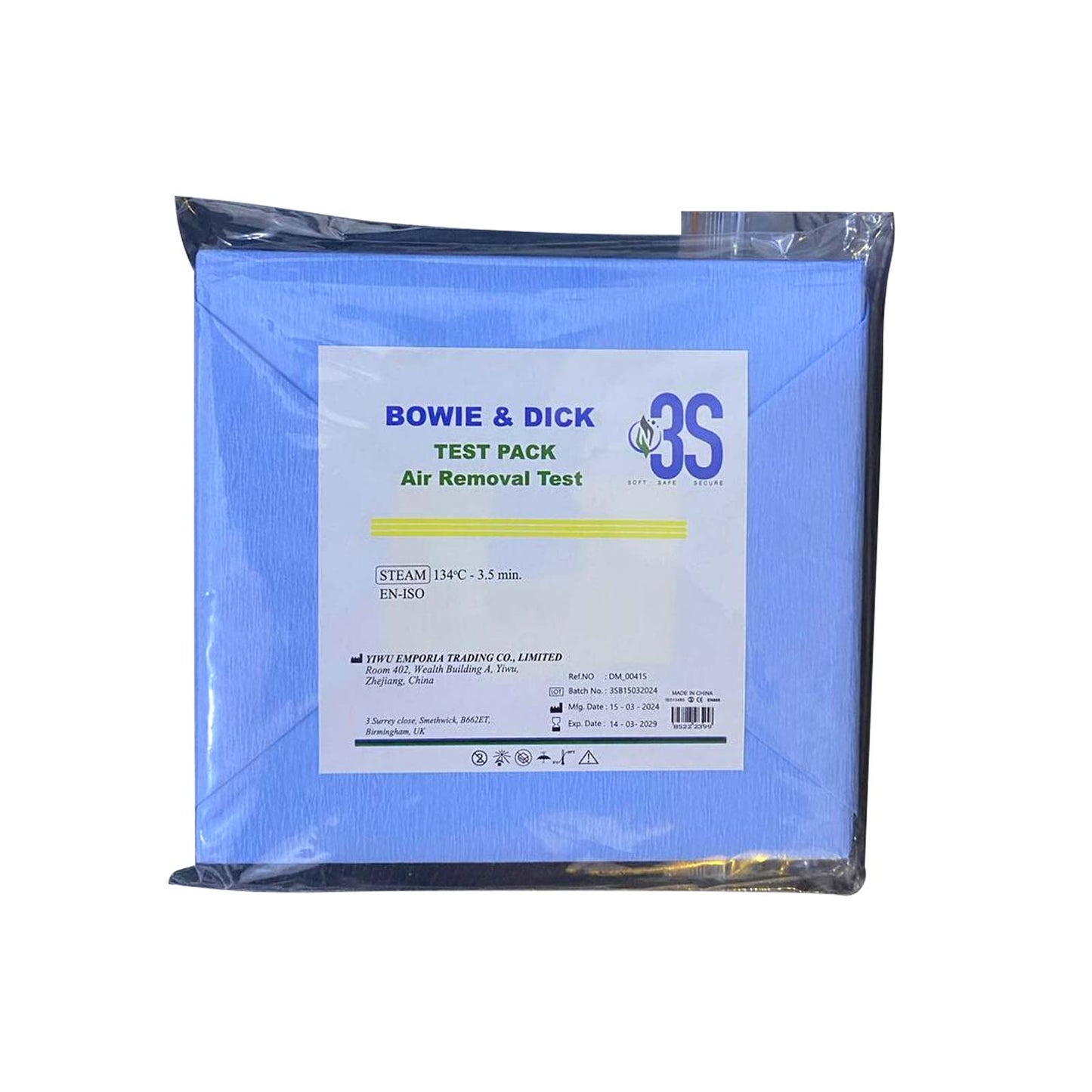 Bowie & Dick Test Pack - Air Removal Test