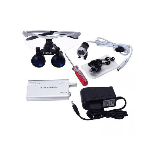 Dental Loups + Led Head Light Lamp