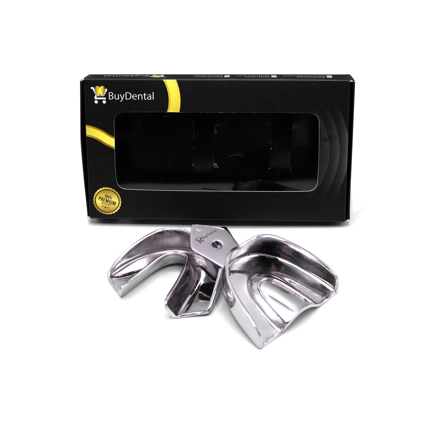 Dentulous Steel Non Perforated with Rim Impression Trays