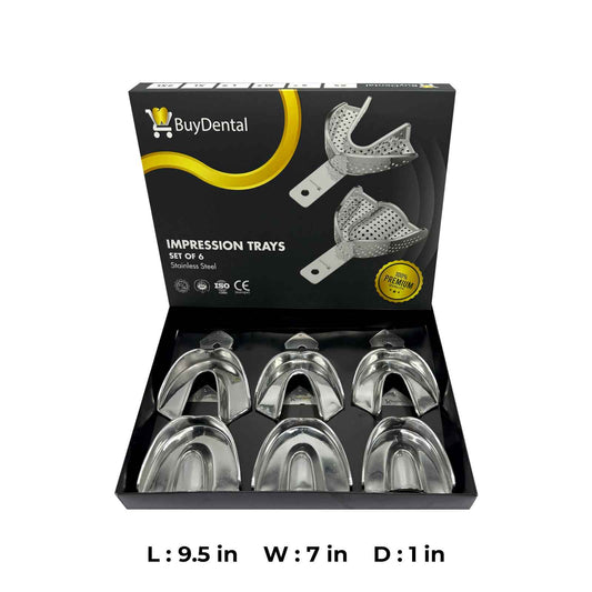 Dentulous Steel Non Perforated with Rim Impression Trays