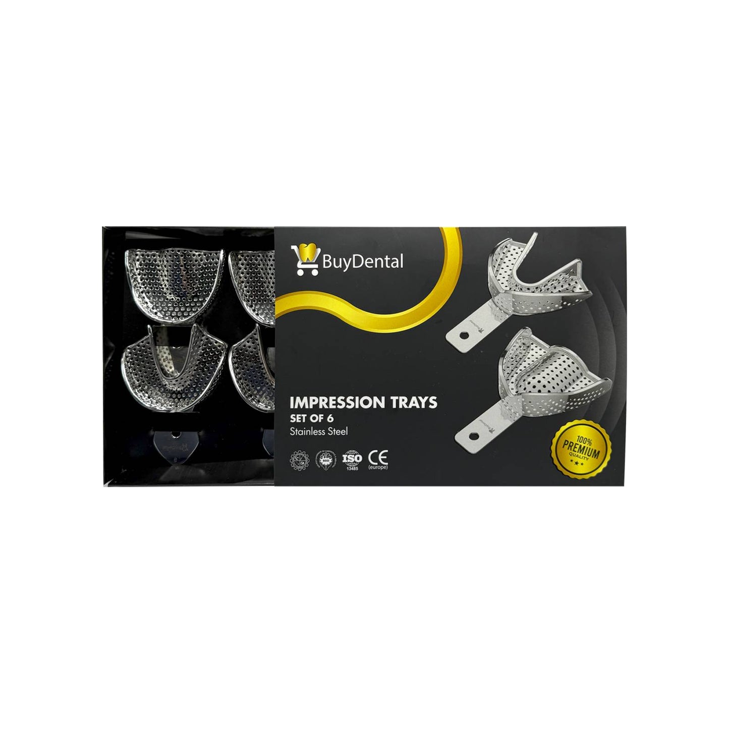 Dentulous Steel Perforated with Rim Impression Trays