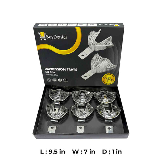 Edentulous Steel Perforated with Rim Impression Trays