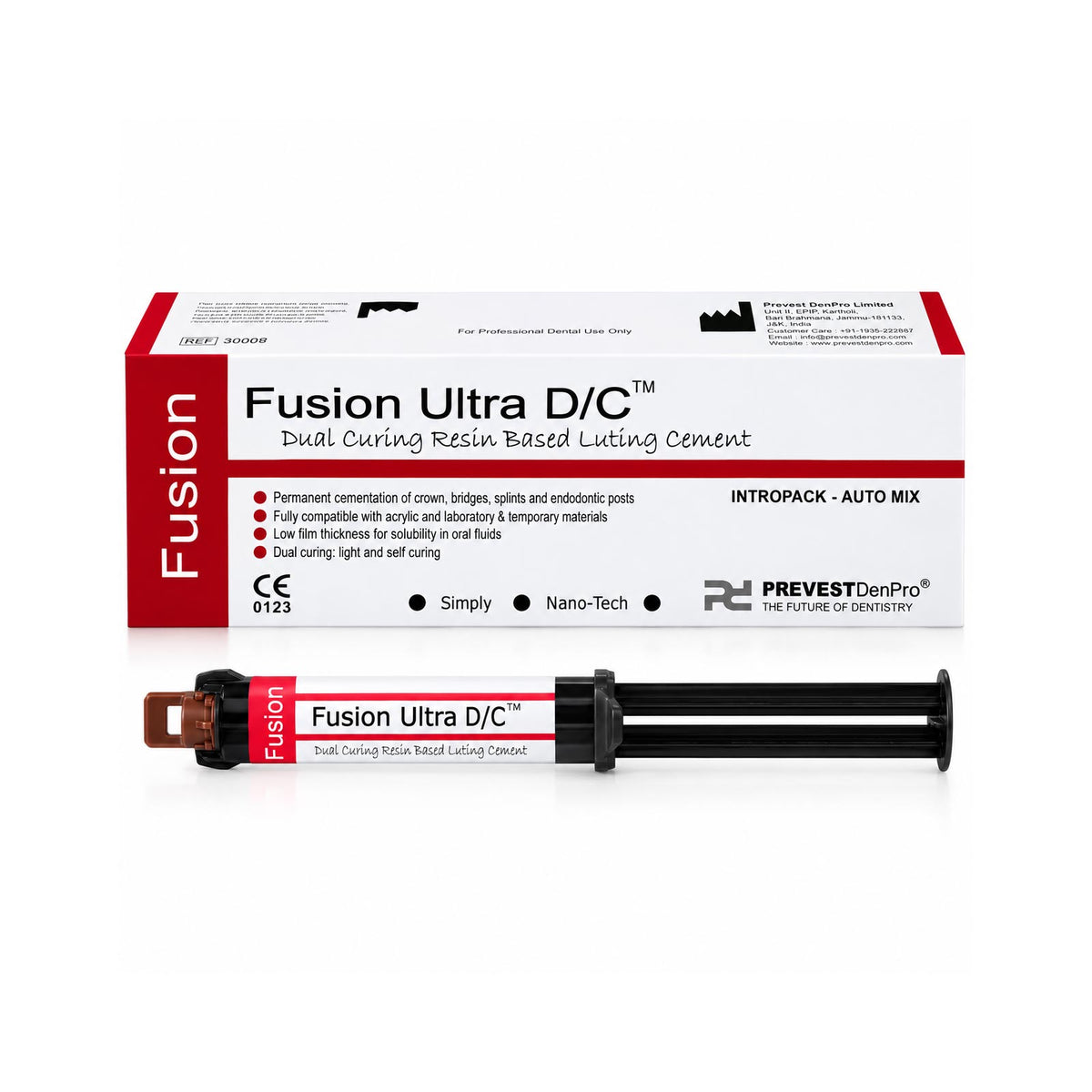Prevest DenPro - Fusion Ultra D/C - Dual Curing Resin Based Luting Cement