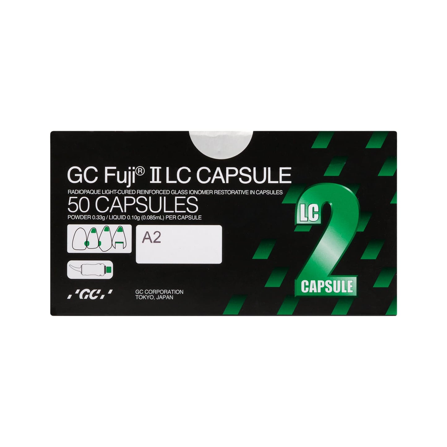 GC - Fuji 2 - Light Cured Glass Ionomer Capsule