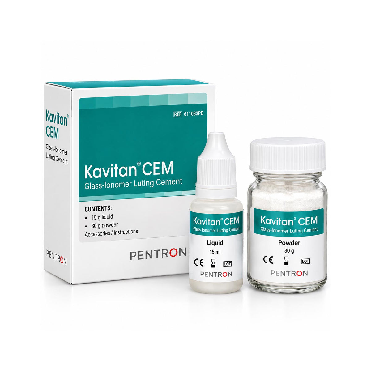 Pentron - Kavitan CEM - Radiopaque Glass Ionomer Cement