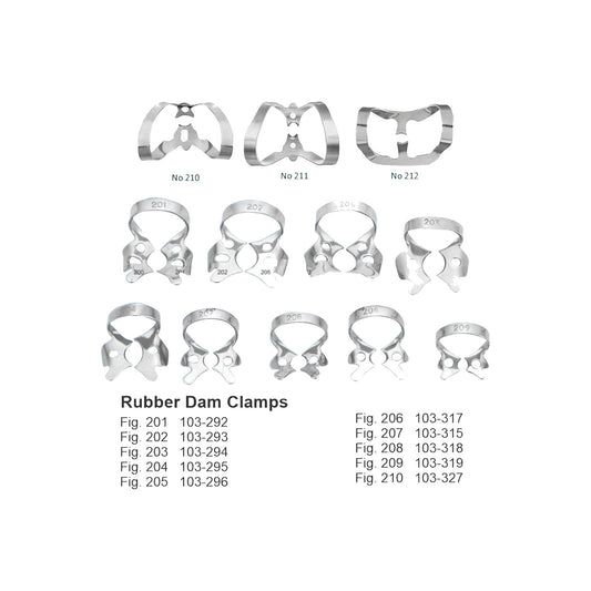 Rubber Dam Clamps (Set Of 12)