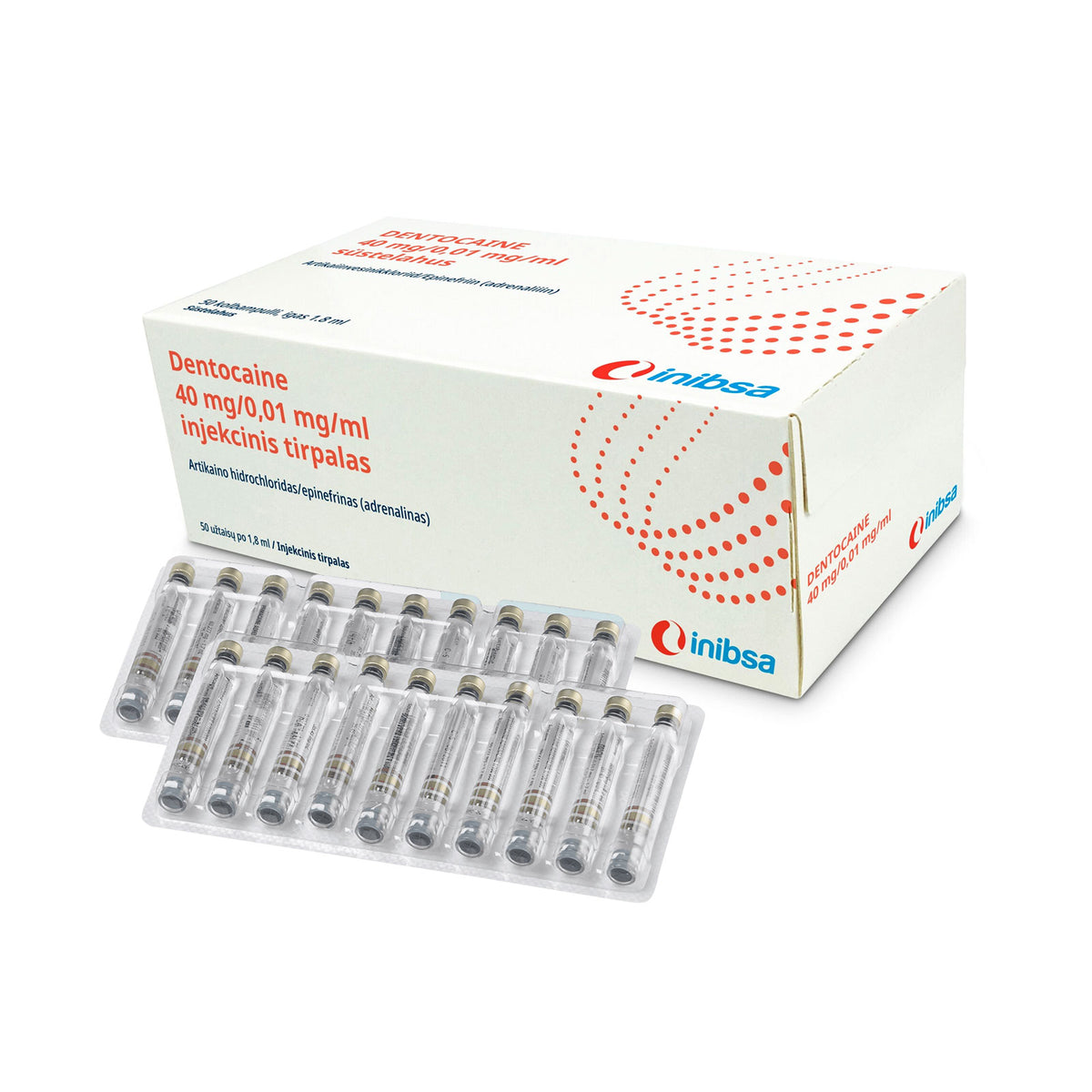 Inibsa Dental - Dentocaine - 4% Local Anesthesia – Buydental UAE