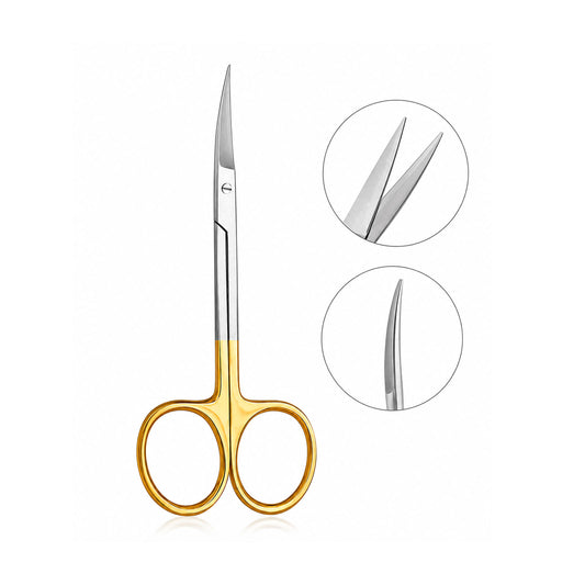 Iris Scissors Curved 11 cm – TC Gold Plated